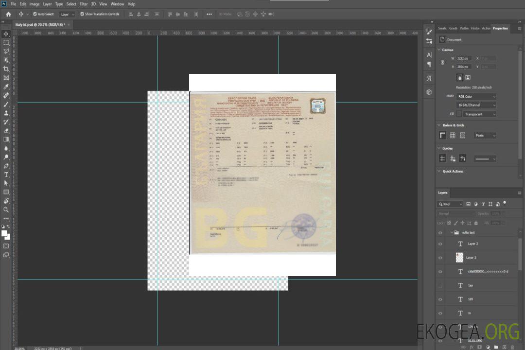 Certificat d'immatriculation du véhicule en Bulgarie template